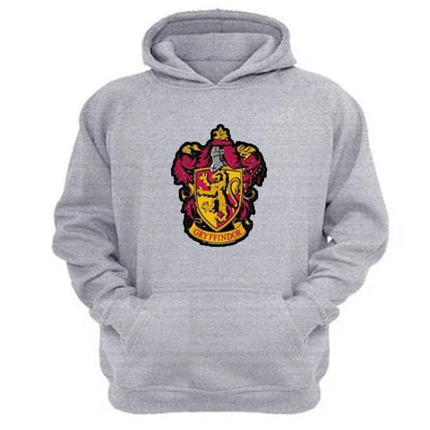Genérico - Polerón Canguro Gryffindor Gris Claro Talla L Unisex
