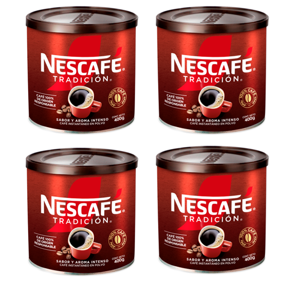 Cafe Nescafé Tradición 400G X4