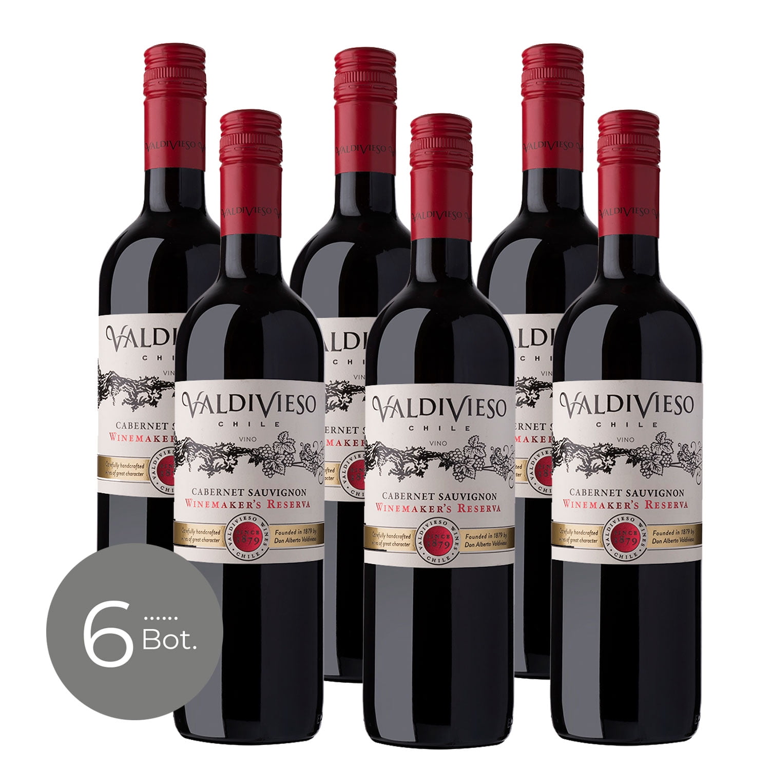 Pack X6 Vino Valdivieso Reserva Cabernetsauv 750cc