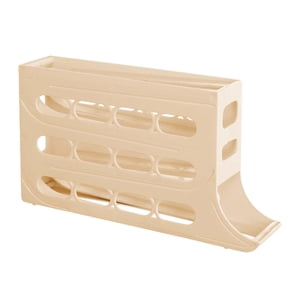 Magideal - Dispensador De Huevos Rodante Para Refrigerador, Soporte Para Huevos, Enrollable Automático, Organizador Para Refrigerador De Huevos Reutilizable Para Beige