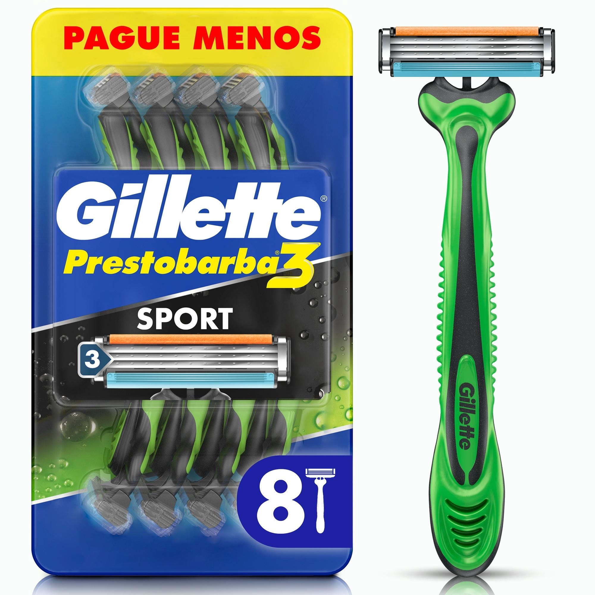 Máquina De Afeitar Gillette Con 3 Hojas Prestobarba3 Sport
