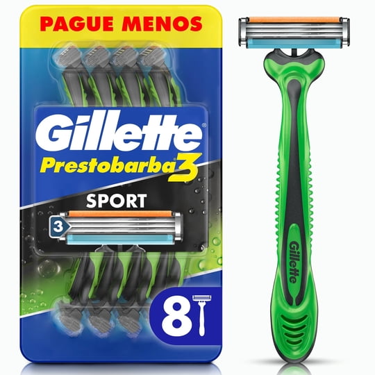 Máquina De Afeitar Gillette Con 3 Hojas Prestobarba3 Sport