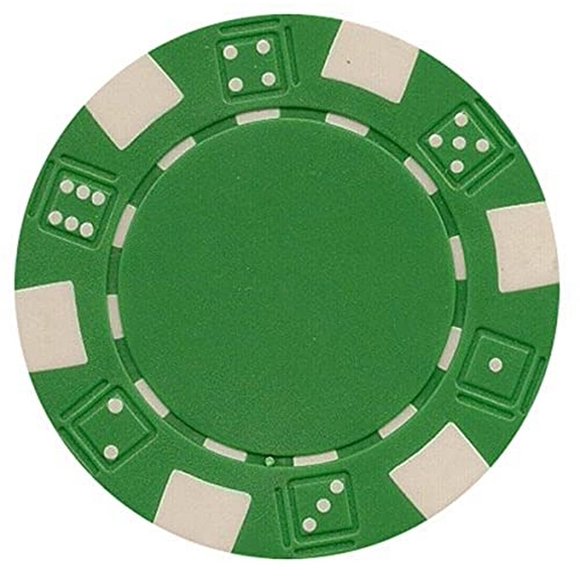 Poker Chips DA VINCI 50 dados compuestos de arcilla rayados, 11,5 g