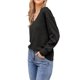 thumbnail image 4 of INSPIRE CHIC Top de Mujer de Manga Larga con Cuello en V Ligero para Primavera Otoño Blusa Casual XL Negro, 4 of 6