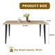 thumbnail image 3 of 63-inch Modern Dining Table, Wooden Tabletop & Rust-Resistant Iron Legs, Rectangular Kitchen Table for 6-8 People, Rustic Industrial Design for Dining Room, Patio(Table Only), 3 of 3