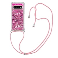 Funda Foxdock Para Samsung Galaxy S10 Plus Con Cuerda Ajustable, Brillo Líquido, Protección Antigolpes Y Lente – Ideal Para Regalo