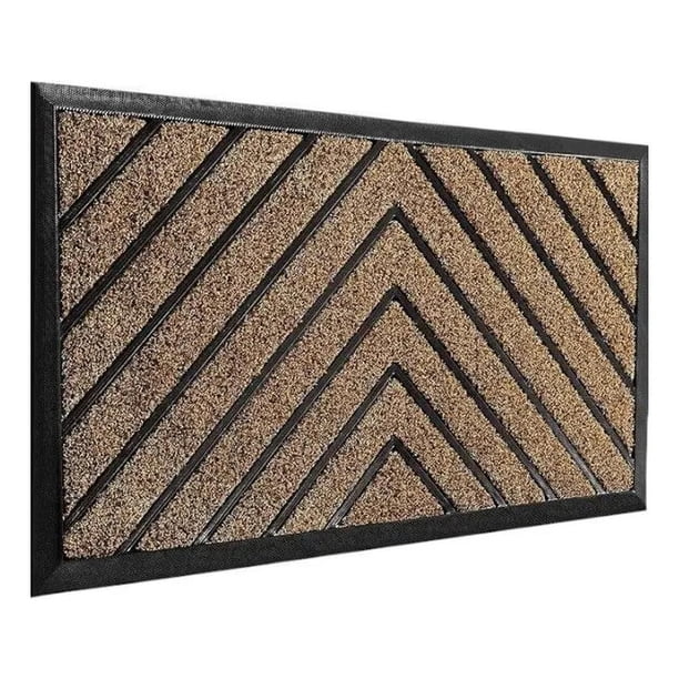 Alfombra De Entrada Rustica Hogar Limpiapiés 75x45cm beige