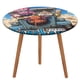 thumbnail image 1 of Sandland-theme Fitted Round Tablecloths Elastic Edged Table Covers Waterproof Table Cloth for Kitchen Holiday Party Tables Decor 120cm, 1 of 6