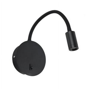 Hb Led - Apliqué Lámpara Led Flexible Cabecera Lectura Negro 3W