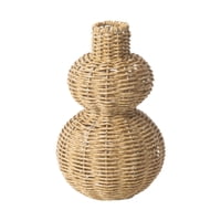 Bothyi - Jarrón De Flores Tejido Resistente Al Desgaste Jarrón Rústico Para Escritorio Dormitorio Escritorio Marrón Claro