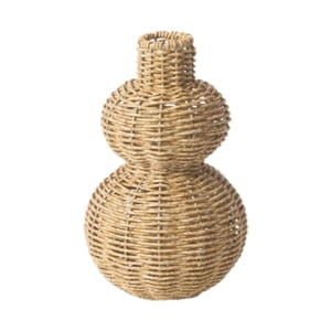 Bothyi - Jarrón De Flores Tejido Resistente Al Desgaste Jarrón Rústico Para Escritorio Dormitorio Escritorio Marrón Claro