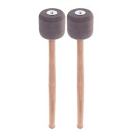 Magideal - 2 Mazos De Tambor De Espuma Para Bajo, Accesorio De Banda De Instrumentos, Profesional, Mango De Madera Para Banda De Instrumentos De Percusión , Gris