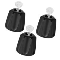 Bothyi - 3 Piezas De Perillas De Ducha, Componentes Para Grifos De Bañera Para Dormitorio, Baño, Hogar, Color Negro