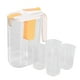 thumbnail image 3 of Jarra Hermética Transparente Para Bebidas Con 4 Tazas, Jarra De Té Helado Para Té, Café, Naranja, 3 of 3