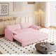 thumbnail image 2 of 66" Queen Pull Out Sofa Bed, 3-in-1 Convertible Sleeper Sofa with Side Storage,Multi-Functional Velvet Loveseat Bed for Living Room,Bedroom,Apartment,Office(Old Sku W1885P163513;New Sku W1885S00226), 2 of 3