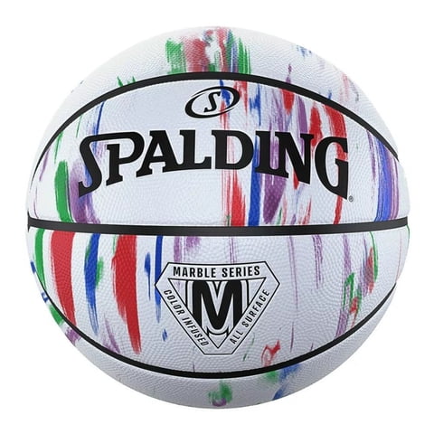 Spalding - Balón Basketball Marble Series Tamaño 7 Rainbow