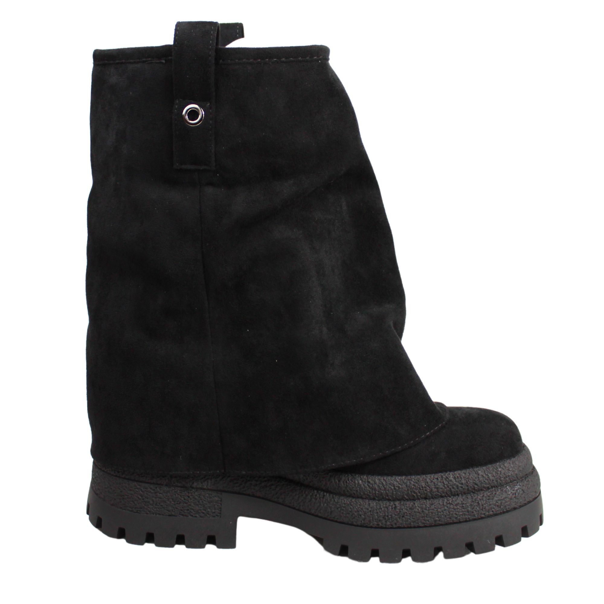 Bota Mujer Gamuza Plataforma 20 Yassne Negro | Lider