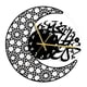 thumbnail image 5 of Reloj De Pared De Caligrafía Islámica Silencioso Decorativo Para El Hogar Cocina Decoración De Pared Negro, 5 of 5