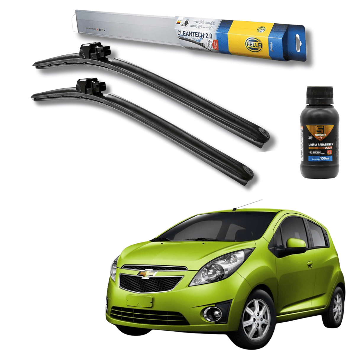 Plumillas Hella Cleantech Para Chevrolet Spark Gt 2010-2017