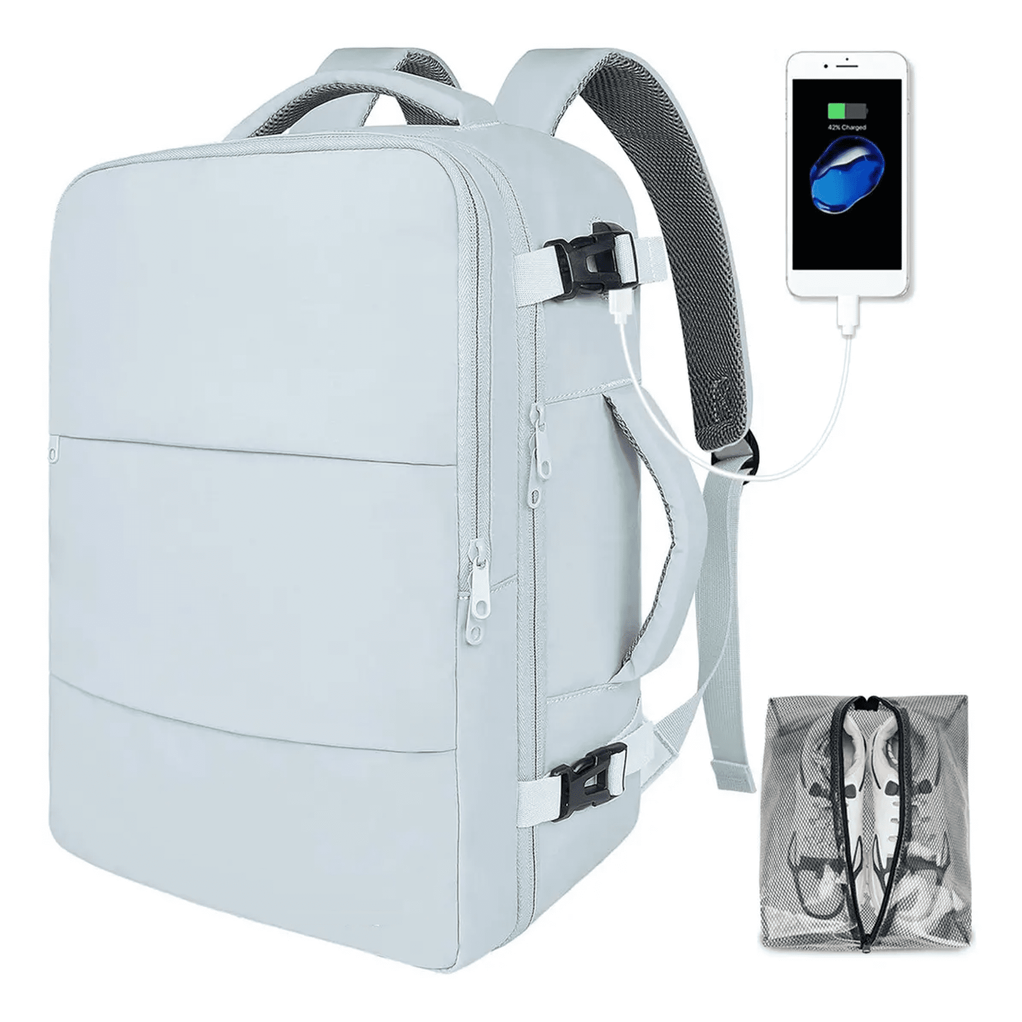 Mochila De Viaje Belug Mujer Mochila Para Laptop 15.6 Pulgadas Azul