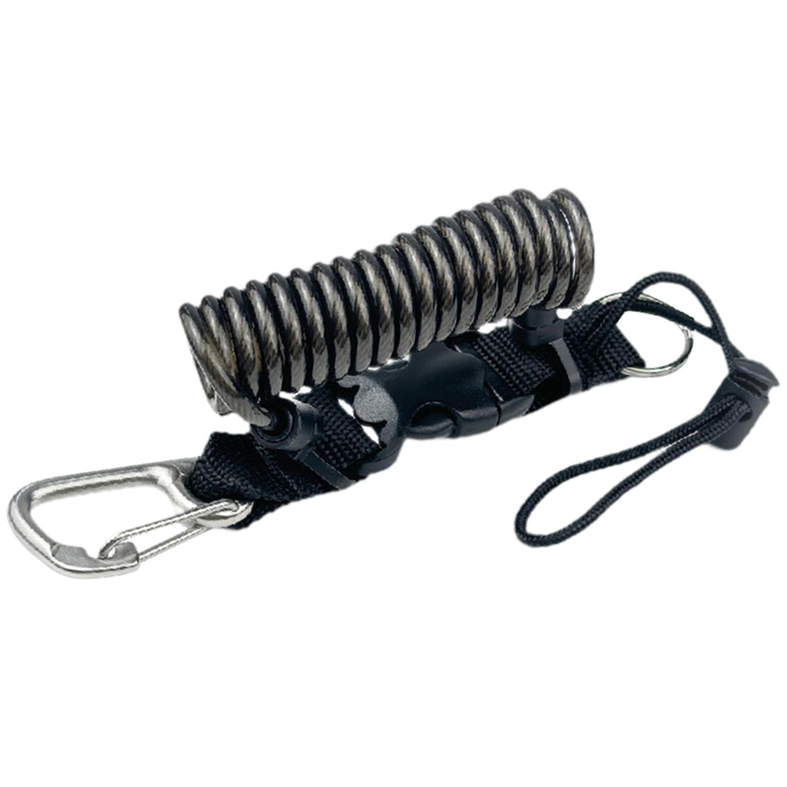 Magideal - Cuerda De Seguridad Para Buceo En Espiral Cuerda De Seguridad Para Buceo En Cuerda De Seguridad Para Cámara Para Esnórquel Paletas De Buceo A La Negro