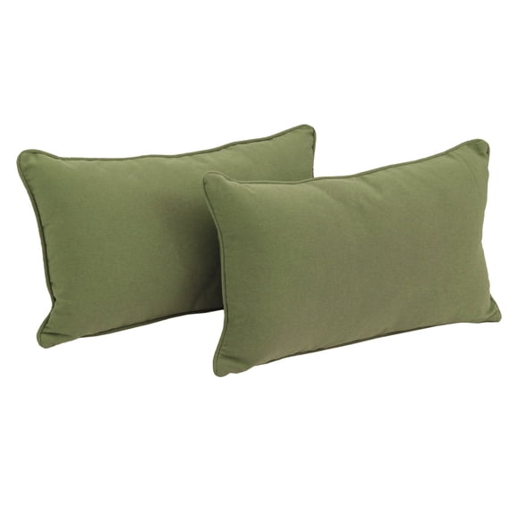 Throw Pillows Blazing Needles, sarga con cordones, juego de 2 unidades, color salvia