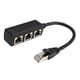 thumbnail image 2 of LAN Ethernet Splitter Negro Macho A Hembra Adaptador De Red Computadora Uno A Tres, 2 of 3