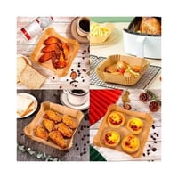 Genérico - Pack 150 Forros Airfryer Papel Antiadherente Freidoras Cuadrado 16Cm