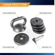 thumbnail image 3 of Kettlebell Apex, hierro fundido de alta resistencia, ajustable, 20-50 libras, 3 of 7
