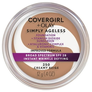 Base De Maquillaje Covergirl & Olay Simply Ageless, Color Beige Cremoso, 13 Ml