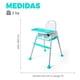 thumbnail image 4 of Silla Comer Bebe Altura Regulable Easy Travel Turquesa, 4 of 7