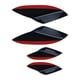 thumbnail image 3 of Universal de 4 Uds. de Canards para Alerón de Coche, Divisor de Labio Delantero, Decoración Del Cuerpo Del Coche, Alerones Delanteros, Tira Antico Negro, 3 of 5