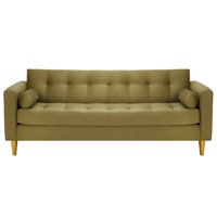Bodevir - Sofa Retro 3Cg Felpa 01 Verde Musgo