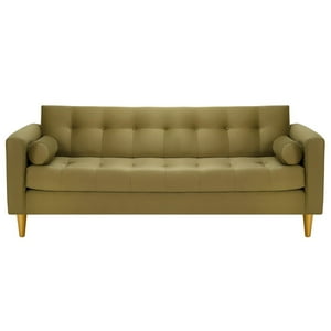 Bodevir - Sofa Retro 3Cg Felpa 01 Verde Musgo