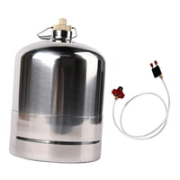 Magideal - Botella De Gas De Acero Inoxidable, Tanque De Gas Inflable, Bote De Combustible, Tanque De Almacenamiento Portátil, Vacío, Recargable Para Senderismo, 1.35L