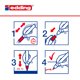 thumbnail image 2 of Juego de rotuladores Liquid Chalk Edding 4095, blanco (2 unidades), amarillo, naranja y rosa, 2 of 6