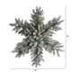 thumbnail image 2 of Corona artificial con forma de copo de nieve flocado, casi natural, preiluminado, 30 cm, 2 of 7