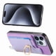 thumbnail image 4 of Funda Magnética Para Iphone 15 Pro Con Billetera Y Anillo Protector Resistente Morado, 4 of 6