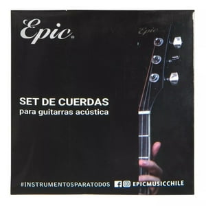 Cuerdas Metalicas Para Guitarra Acustica Epic 010-048