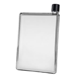 Bothyi - Botella De Agua Plana Cuerpo Transparente A Prueba De Fugas Para Deportes De Camping 750Ml