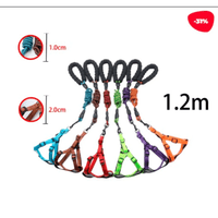 Genérico - Correa Para Mascota Color Liso Con Reflector 12M 1Cm 2Cm