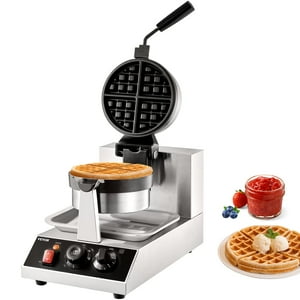 Wafflera Vevor, Comercial, Redonda, 1300 W, Acero Inoxidable