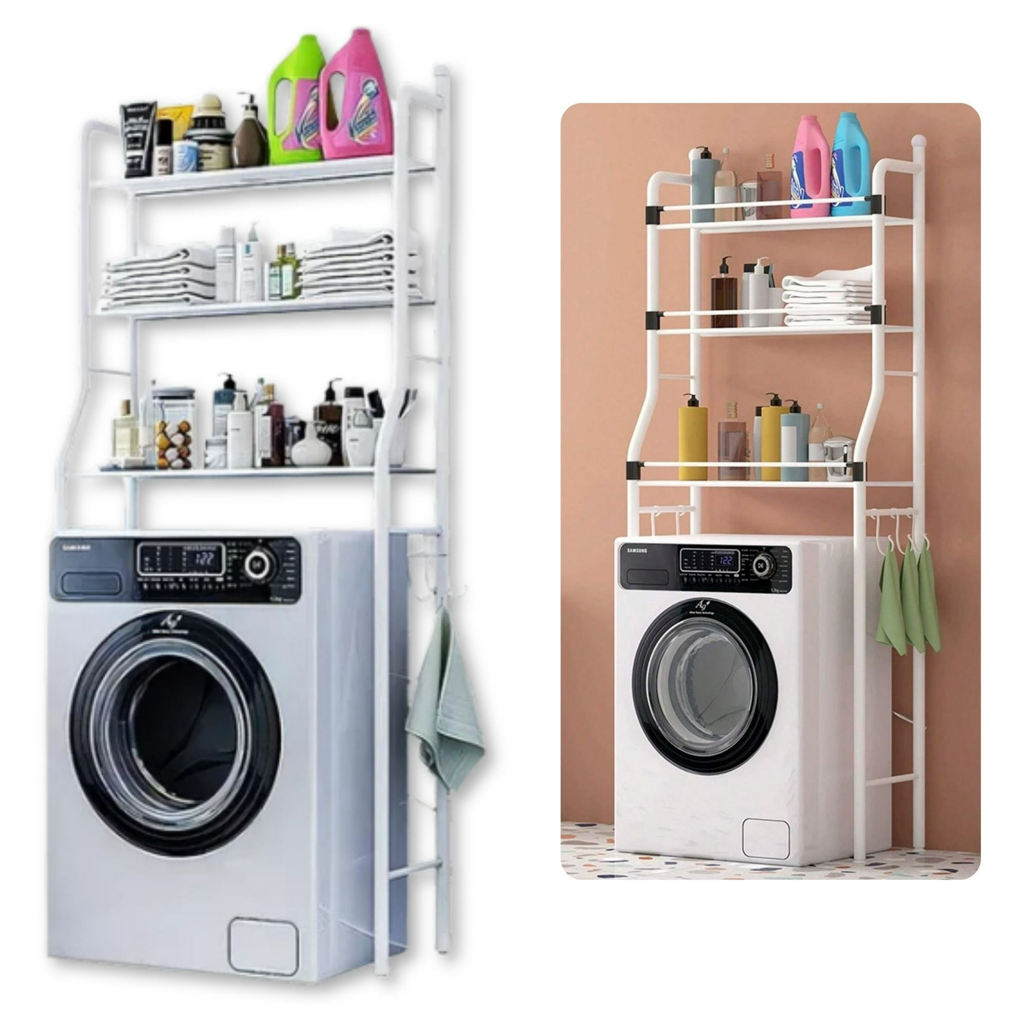 Line - Organizador Estante De Lavadora Metalico Rack 3 Niveles