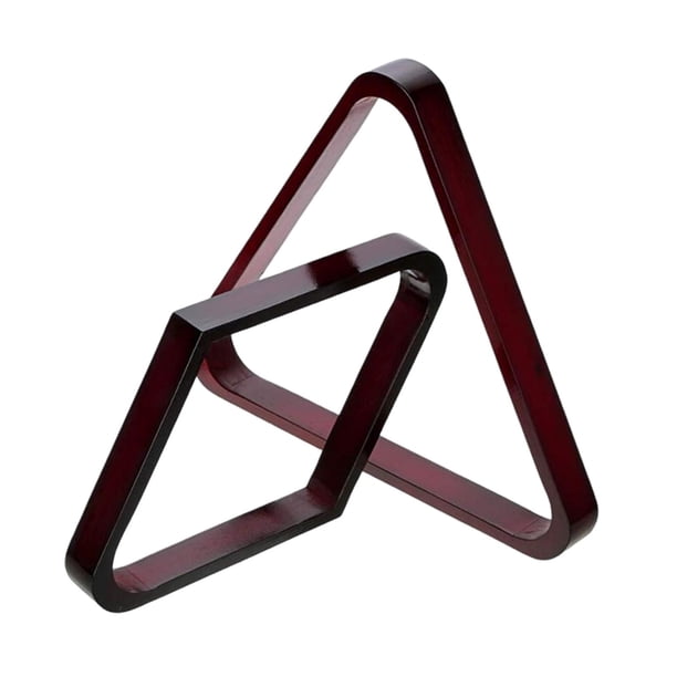 Juego de Estantes para Bolas de Billar Planas de 2 Piezas, Estantes para Bolas Triangulares, Sólidos para Accesorios, Suministros, Bolas Estándar, Jue Rojo