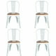 thumbnail image 1 of Set De 4 Sillas De Comedor Madera Metal Tolix Blanco, 1 of 8