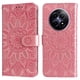 thumbnail image 3 of Funda tipo cartera FOXDOCK para Realme 12 5G , diseño girasol en relieve, cuero PU, cierre magnético, soporte y tarjetero, 3 of 5