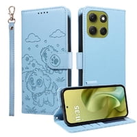 Funda Billetera Foxdock Compatible Con Motorola Moto G86 5G, Diseño Perrito Tierno, Ranuras Para Tarjetas Y Soporte Plegable