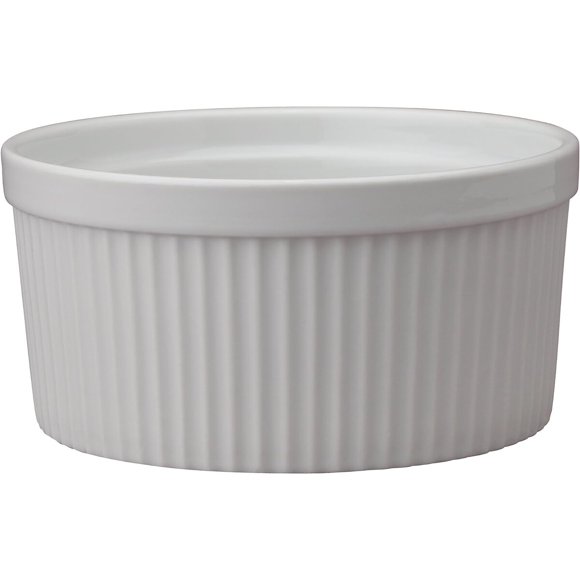 HIC Kitchen Soufflé de porcelana fina para hornear y servir