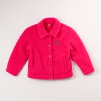Chaqueta Polar Barbie Peluche Rosado Fucsia - Niñas 4-8 Años