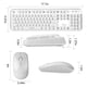 thumbnail image 2 of Teclado y Ratón LETTON Inalámbrico Blanco con Teclas Redondas, 2 of 8